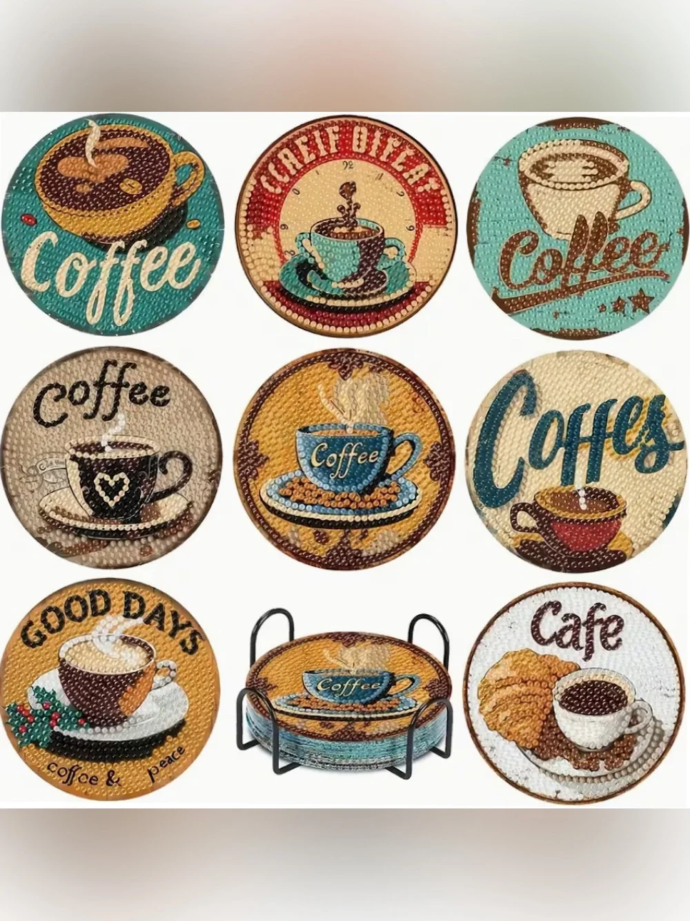 Coffee Diamond Art Coaster Kit